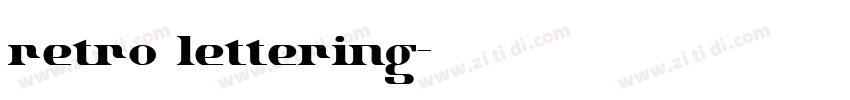 retro lettering字体转换